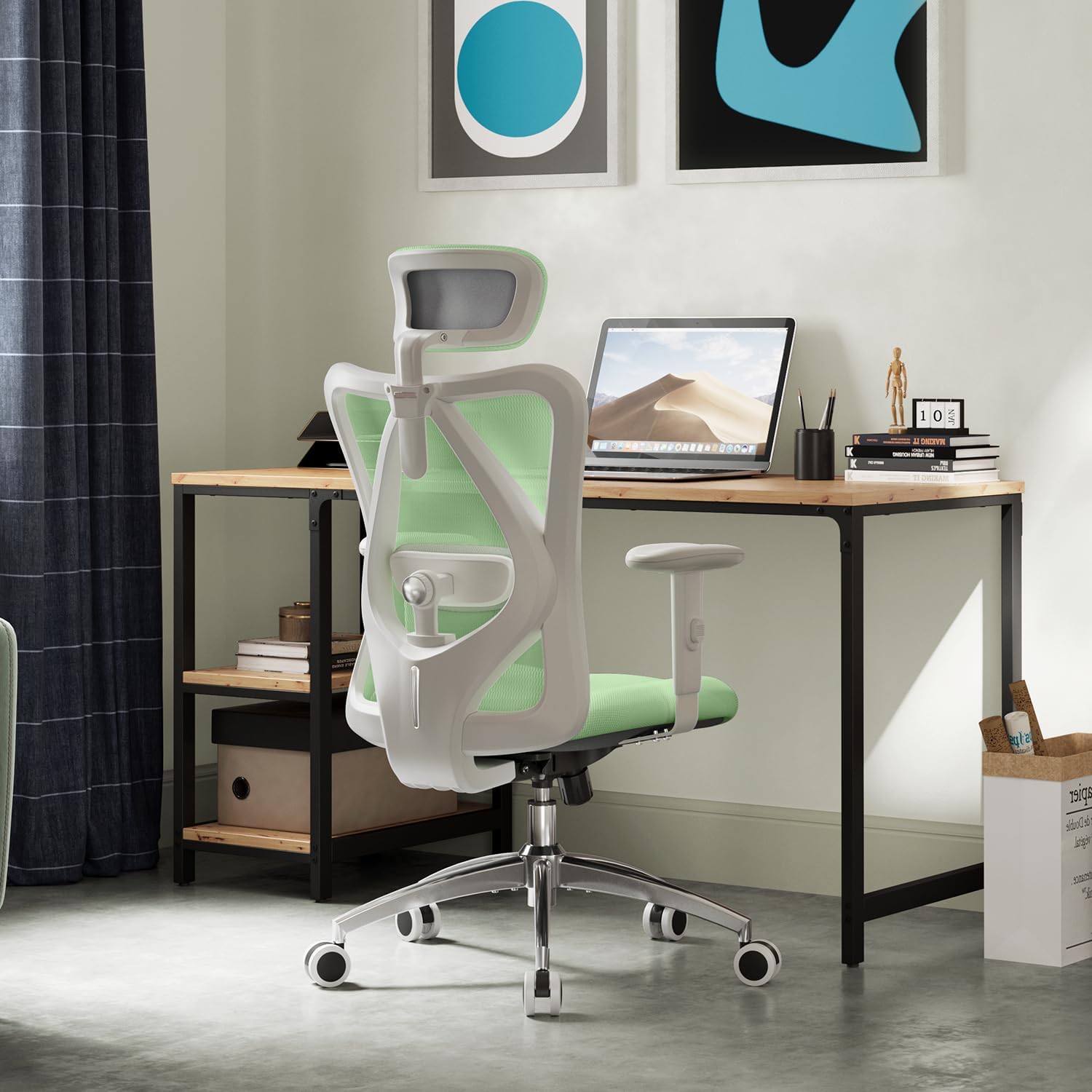 SIHOO M18 Ergonomic Office Chair, Computer Desk Chair with Adjustable Headrest a...