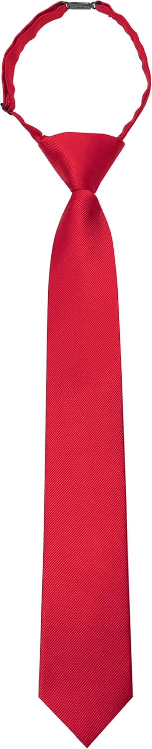 JEMYGINS Solid Color Boys Tie Pre-tied Adjustable Kids Necktie for Age 8-12 Wedd...