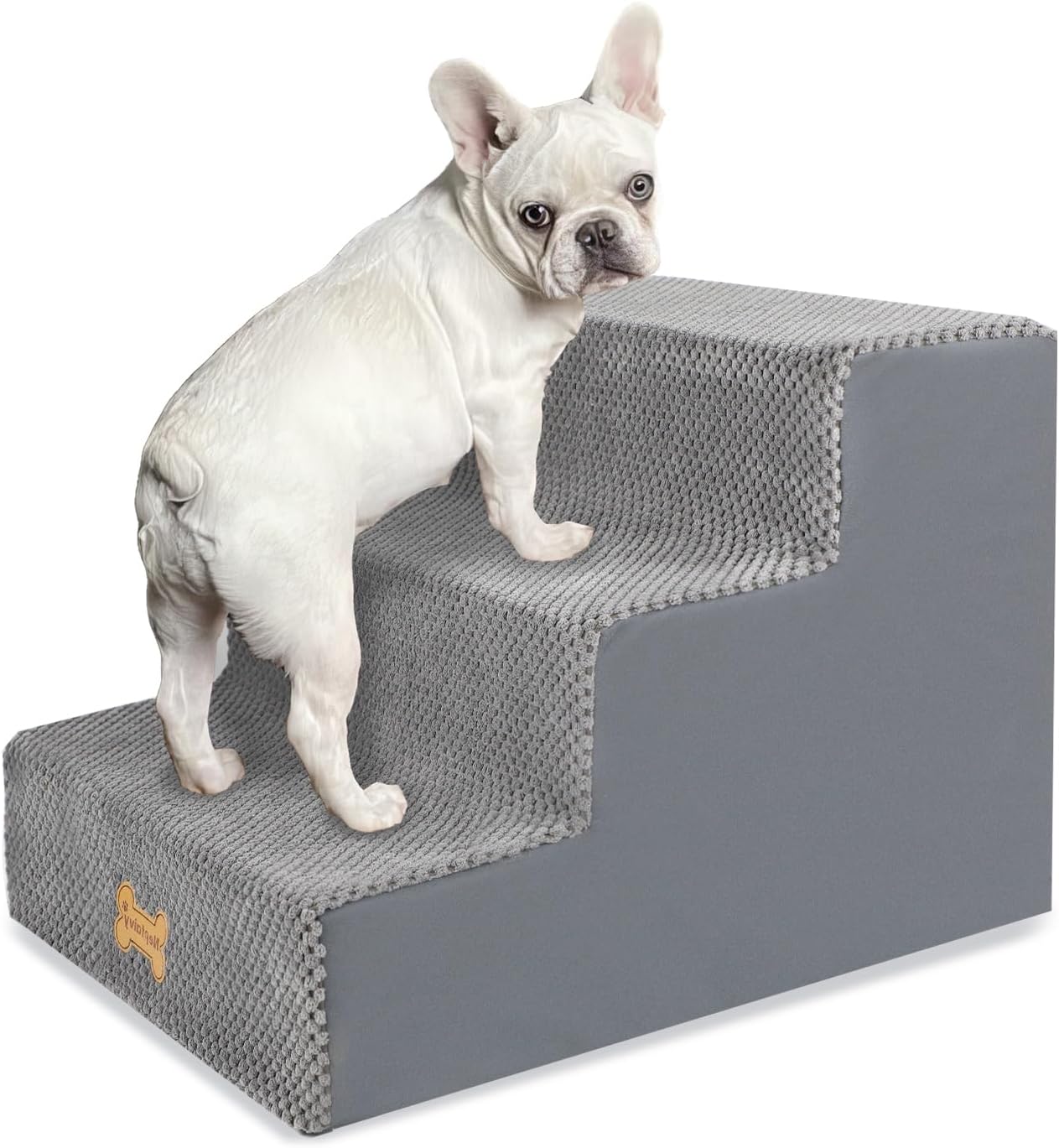 Nepfaivy Dog Steps Stairs for Bed - Non-Slip Pet Stairs for Small Dogs and Cats,...