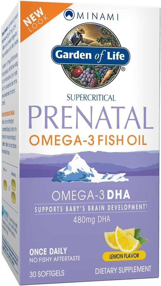 Garden of Life Minami Natural Prenatal DHA Omega 3 Fish Oil Supplement Softgels,...