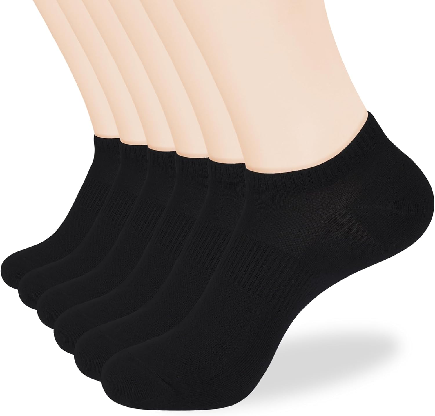 ATBITER 6 Pairs Ankle Athletic Running Socks Thin Low Cut No Show Lightweight So...