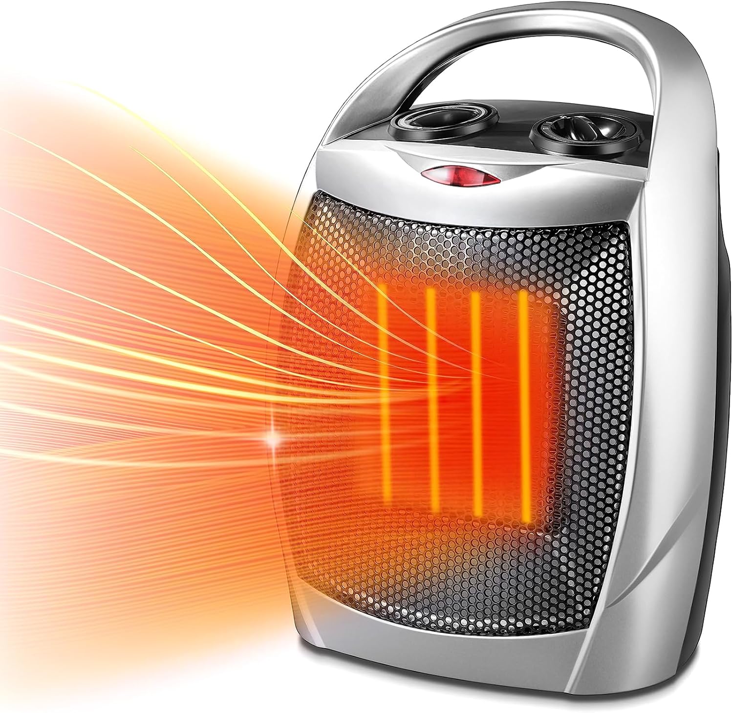 Kismile Small Electric Space Heater,Portable Ceramic Space Heater Fan for Office...
