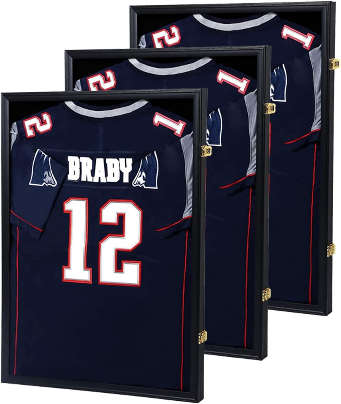 IHEIPYE Jersey Frame Display Case 3 Pack - Large Sport Jersey Shadow Box with 98...