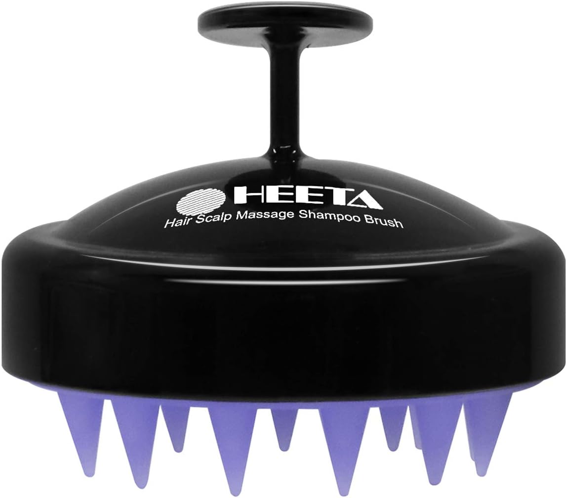Hair Scalp Massager Heeta Scalp Shampoo Brush with Soft Silicon Brush Head Tourm...