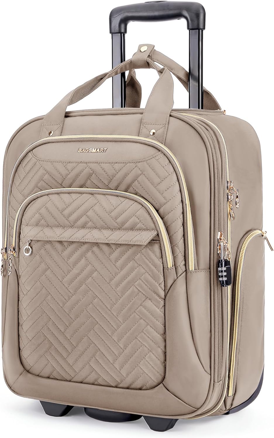 BAGSMART Underseat Carry On Luggage Airline approved,16-inch Underseater Softsid...