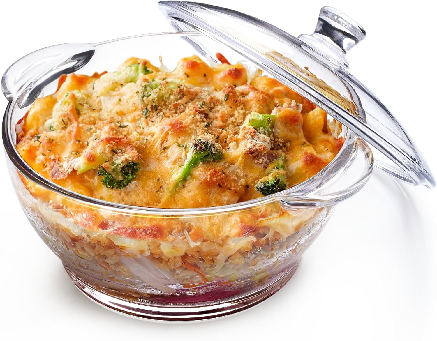 NUTRIUPS One Serving Glass Casserole Dish with Lid...