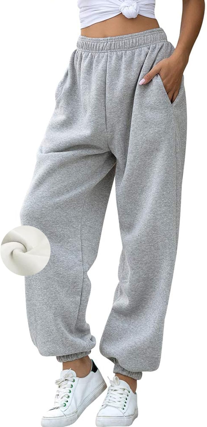 AROGONE Women Sweatpants Baggy High Waisted Cinch Bottom Athletic Joggers Sweat...