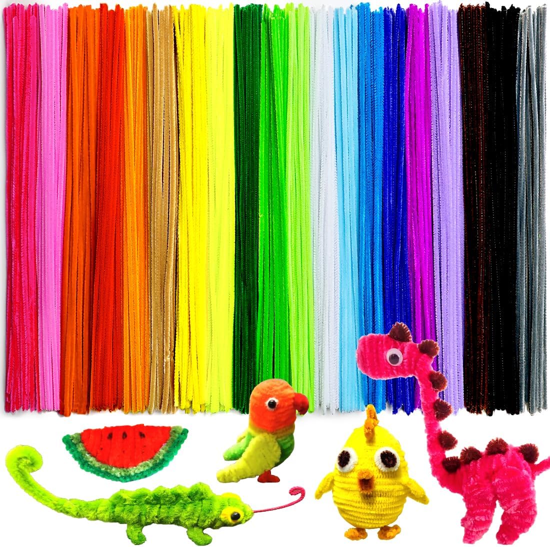 200pcs Pipe Cleaners, Pipe Cleaners for crafts, Craft Supplies Multicolor Chenil...