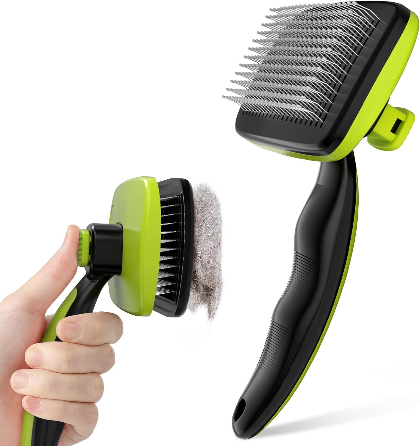 Pecute Cat Brush Dog Brush, Cat Hair Brush for Grooming, Self Cleaning Slicker D...