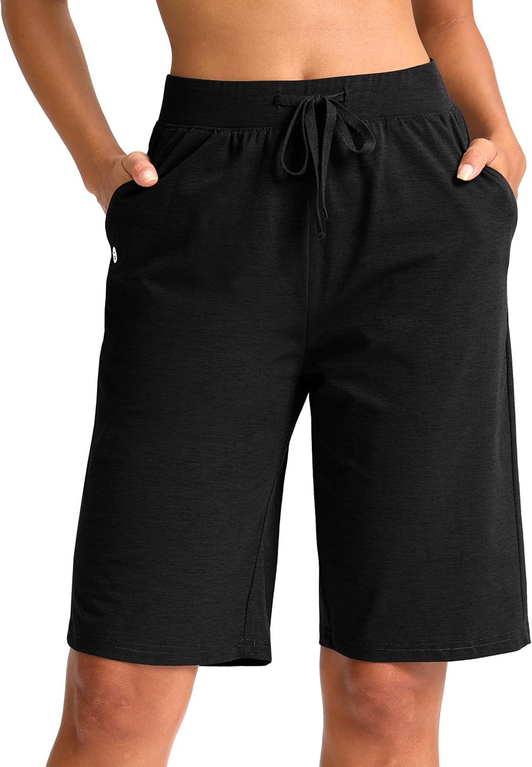 G Gradual Women's Bermuda Shorts 11" Knee Length Long Comfy Drawstring Walking S...