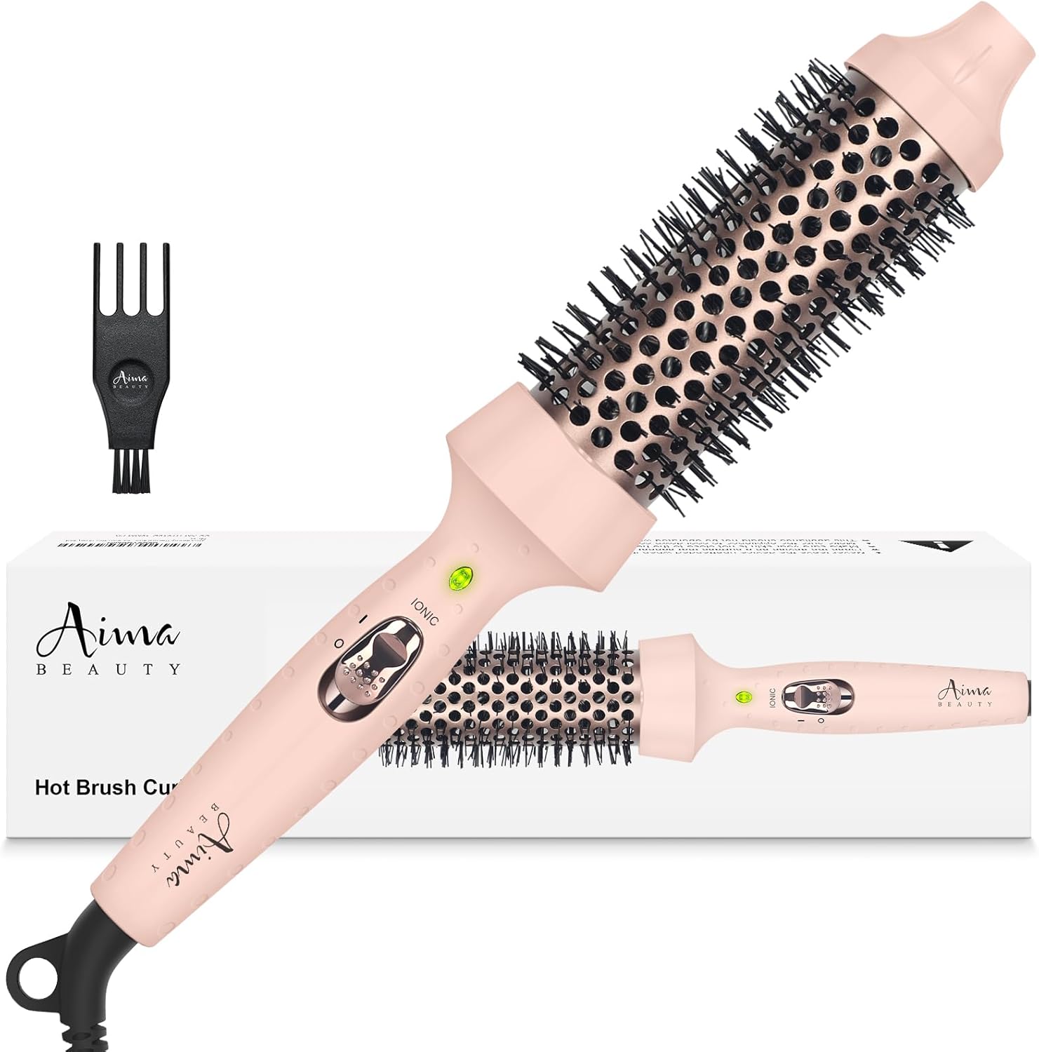 Aima Beauty Hair Curling Iron Brush, 1.5"/40mm Ceramic Hot Brush, Ion Hair Care...