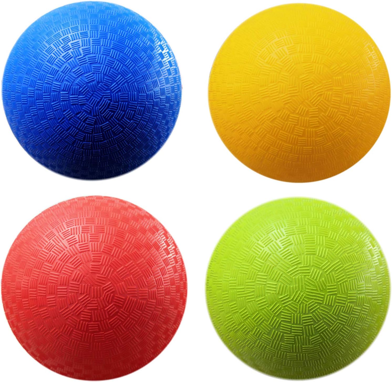 AppleRound 8.5-inch Dodgeball Playground Balls, Pack of 4 Balls with 1 Pump, Off...