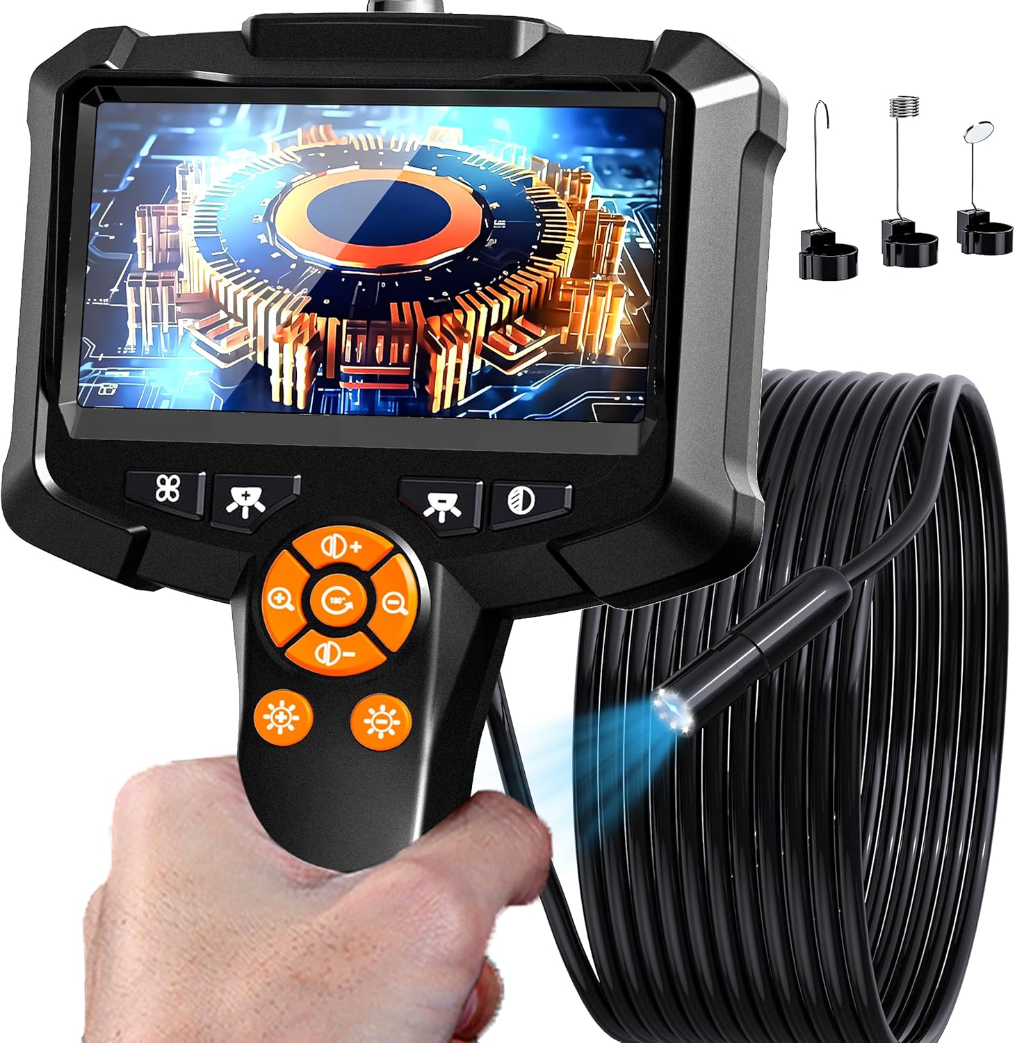 Daxiongmao Borescope, Endoscope Camera with Light, IP67 Waterproof Endoscope, 10...