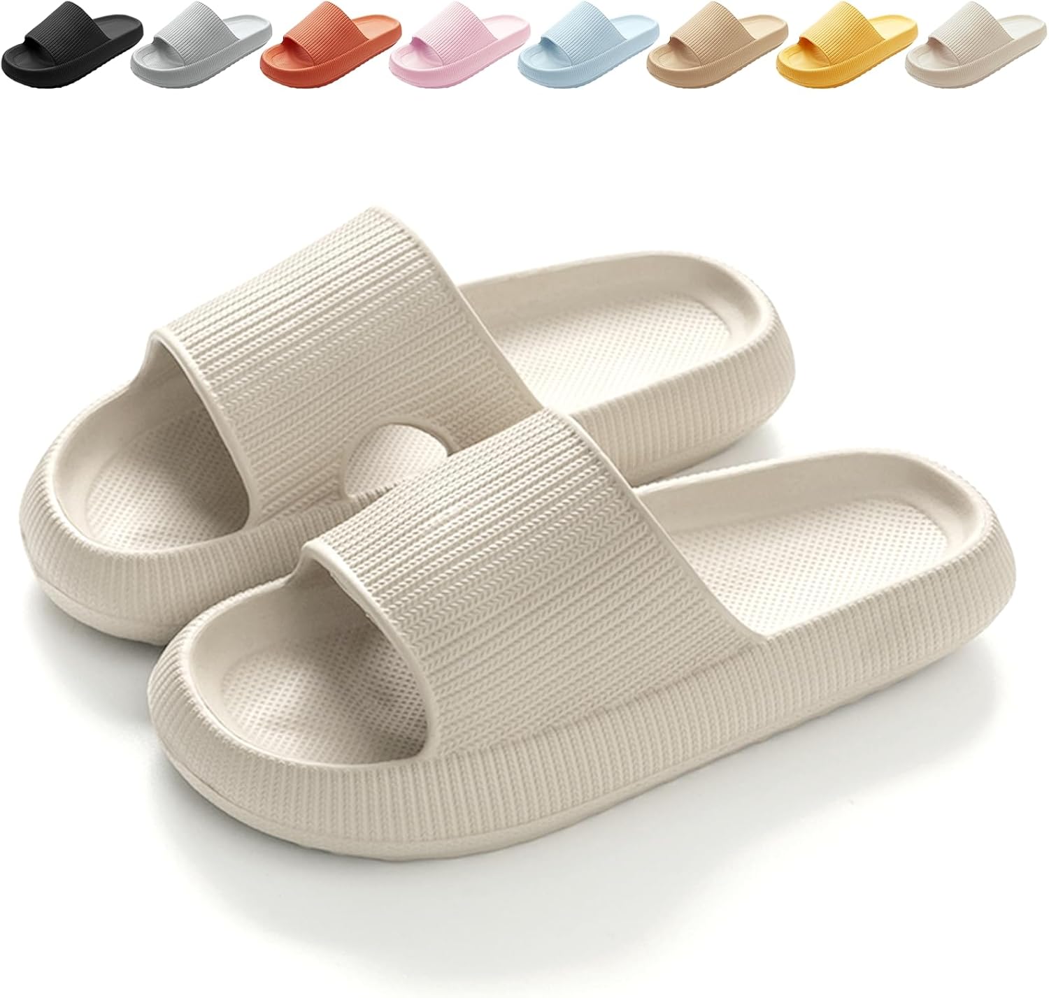 BHFRGAS Sliders Cloud Slippers Women Men，Non-Slip Mens Womens Slippers Cloud Sl...