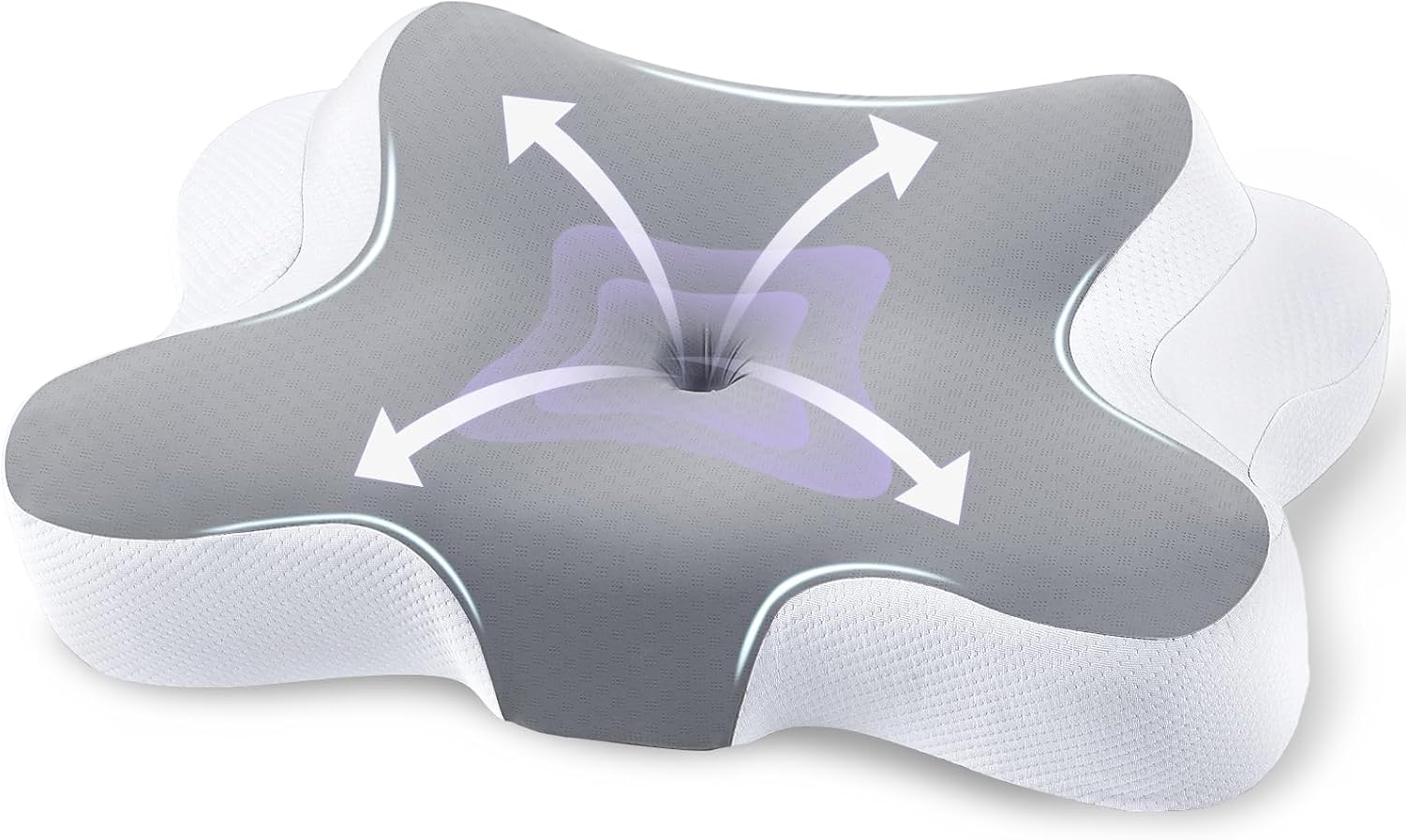 JINXIA Cervical Pillows for Sleeping,Ergonomic Orthopedic Neck Support Pillow,Me...
