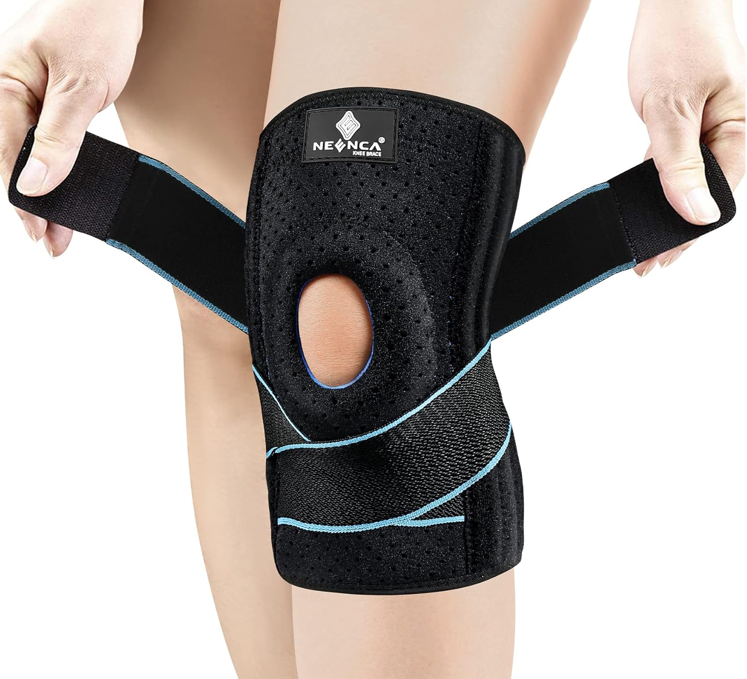NEENCA Knee Brace with Side Stabilizers & Patella Gel Pads, Adjustable Compressi...