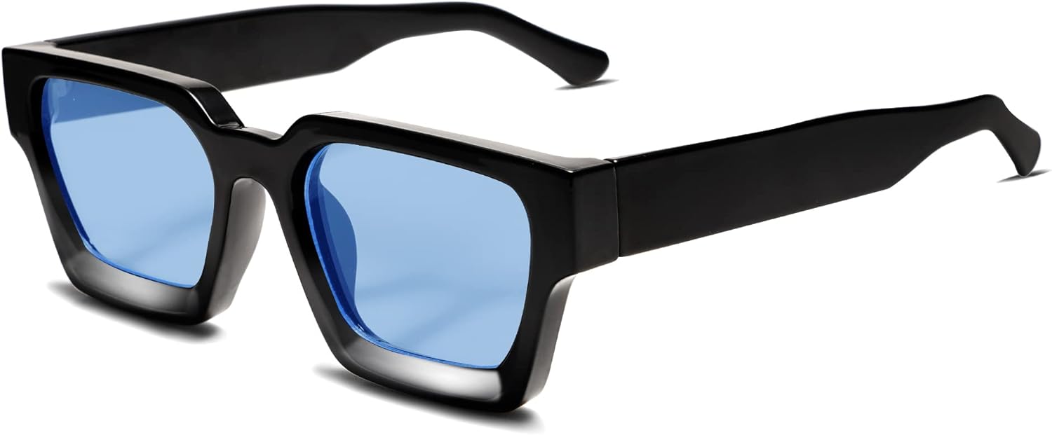 VANLINKER Thick Square Sunglasses for Men Women Retro Chunky Rectangle Shades UV...