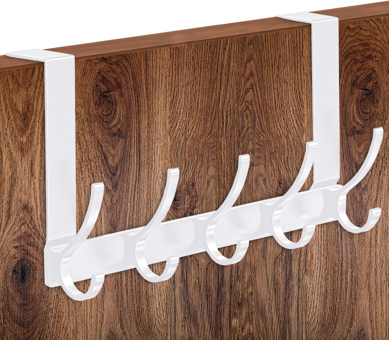 MIVITOOM Over Door Hanger with 5 Hooks, Door Hooks 32 cm (12.7") L and 11 cm (4....