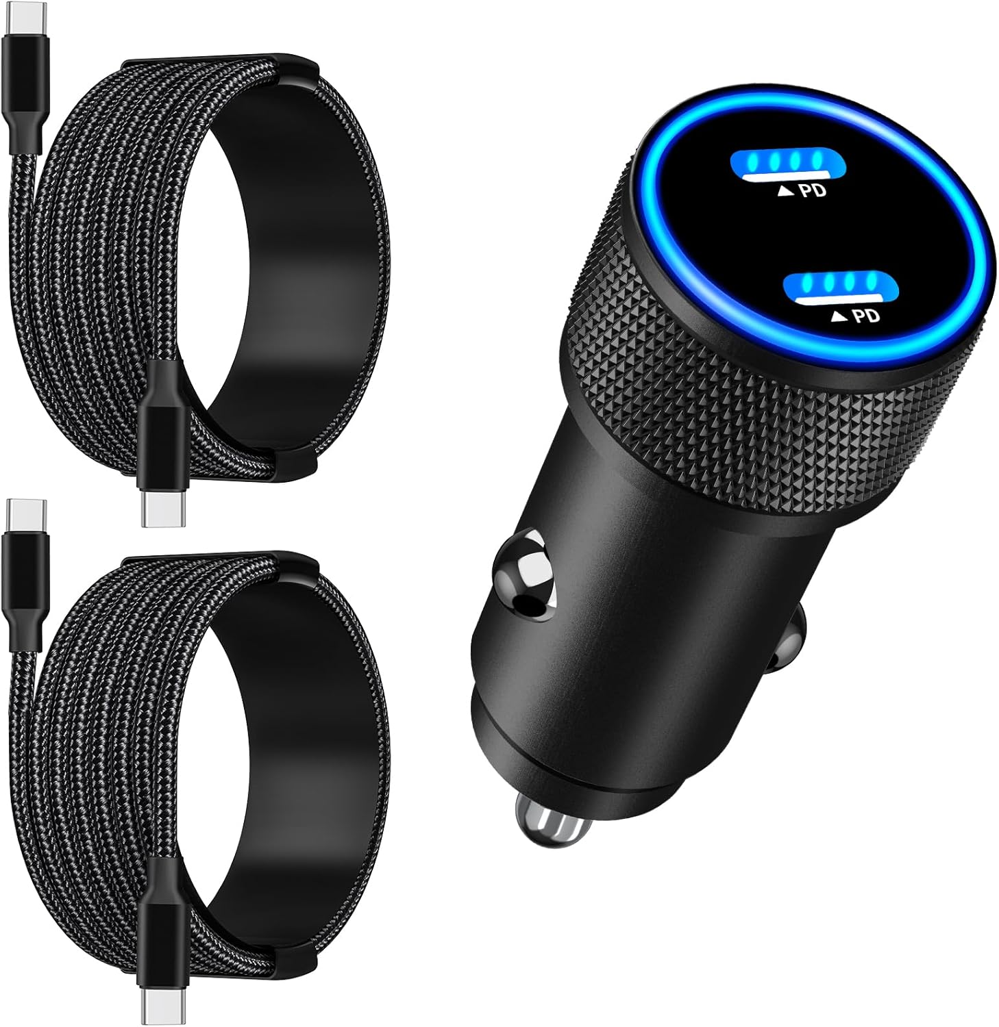 Apple MFi Certified iPhone Fast Charger, Linocell 90W Dual PD Car Power Cigarett...