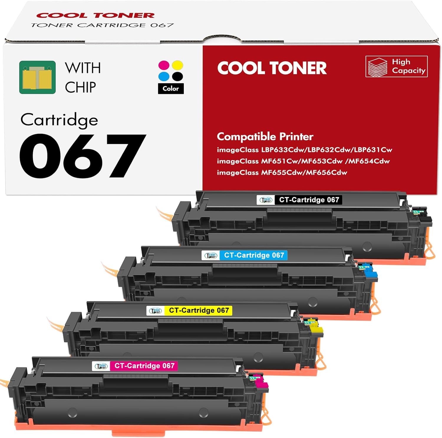 067 Toner Cartridge Set 067H MF654Cdw MF656Cdw Compatible Replacement for Canon...