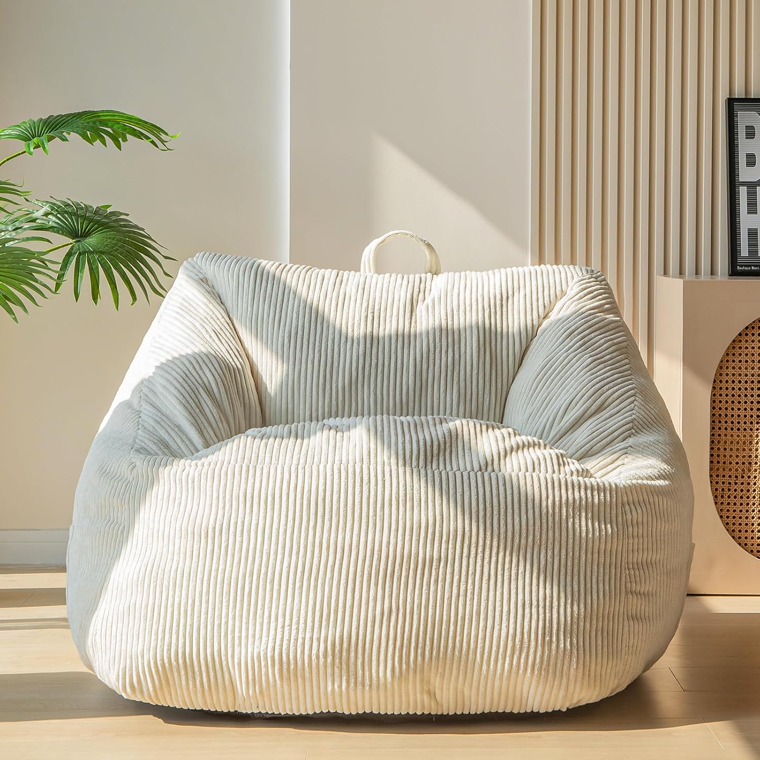 MAXYOYO Bean Bag Chair, Floor Sofa with Handle, Bean Bag Chairs for Adults and K...