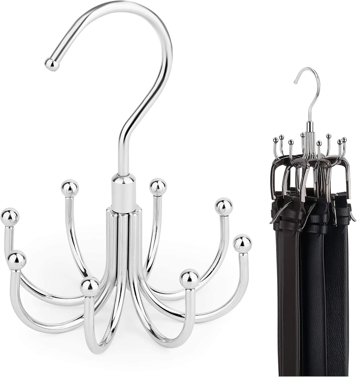 ZEDODIER Belt Hanger, Rotatable Belt Rack Closet Accessories Organizer, Maximum...
