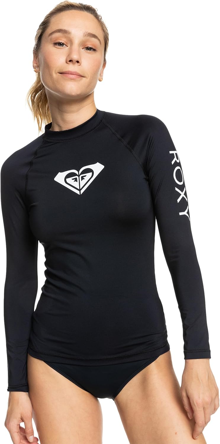 Roxy Women's Rashguard – UPF 50+, Compression Fit, Surf, Hiking, Volley, Workout...