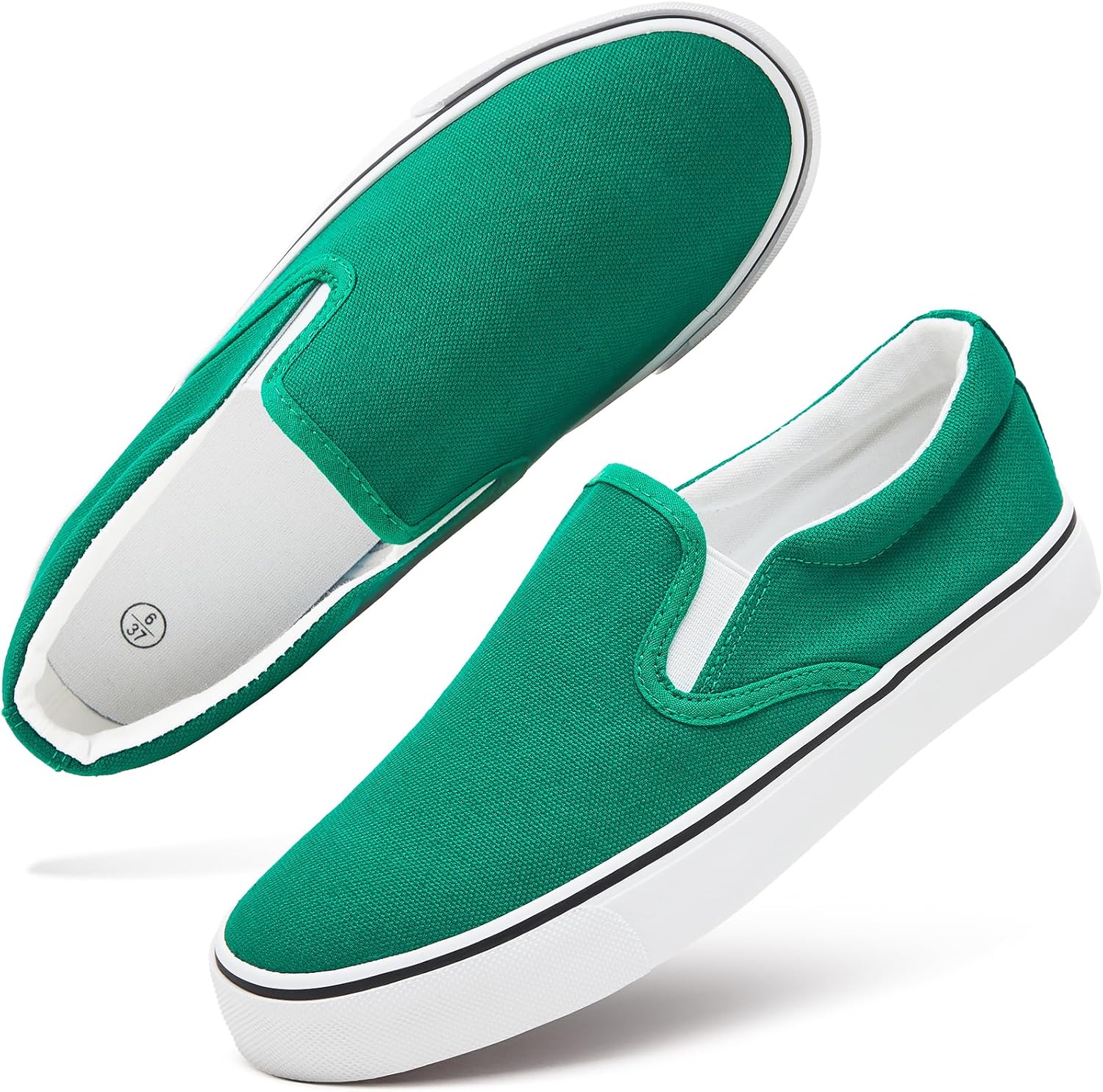 Women's Slip on Shoes Canvas Sneakers Loafers Non Slip Shoes Low Top Casual Shoe...