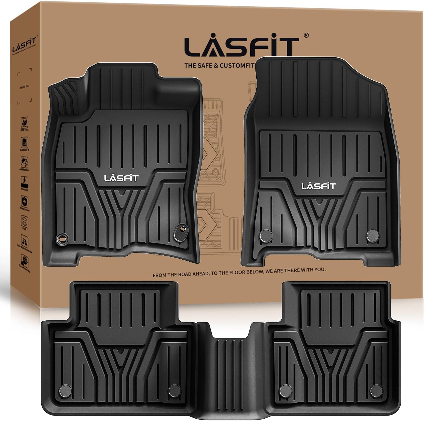 LASFIT Floor Mats for Honda Civic 2016-2021 All We...
