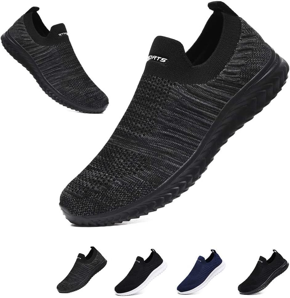 Mens Womens Slip On Trainers Casual Nordic Walking Shoes Breathable Running Shoe...