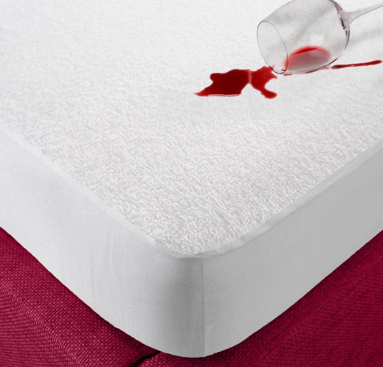 ECOBIZ Double Mattress Protector Waterproof Non-Noisy Double Waterproof Mattress...