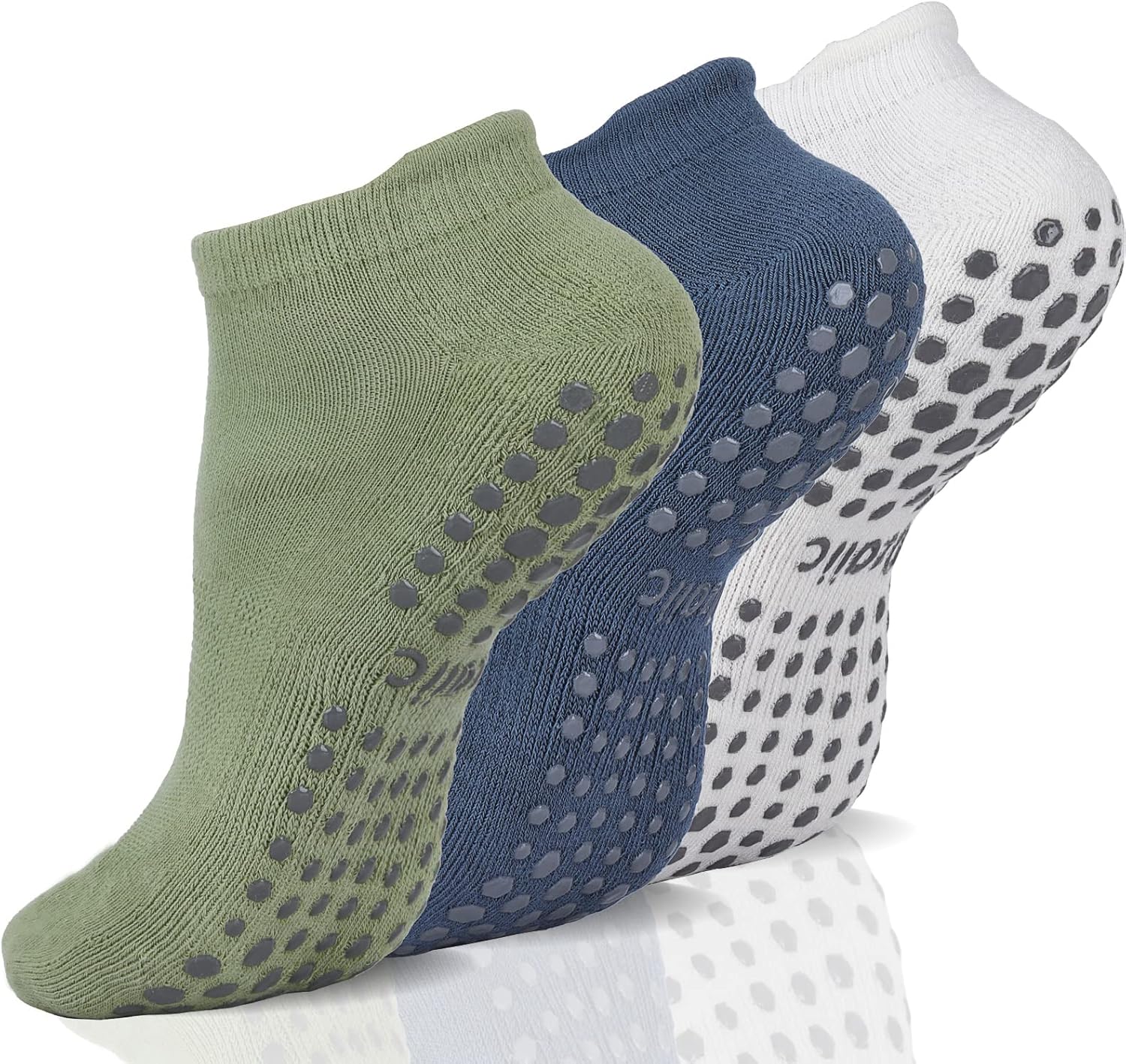 Ozaiic Yoga Socks for Women&Men with Grips, Anti Non Slip Slipper Socks for Ball...