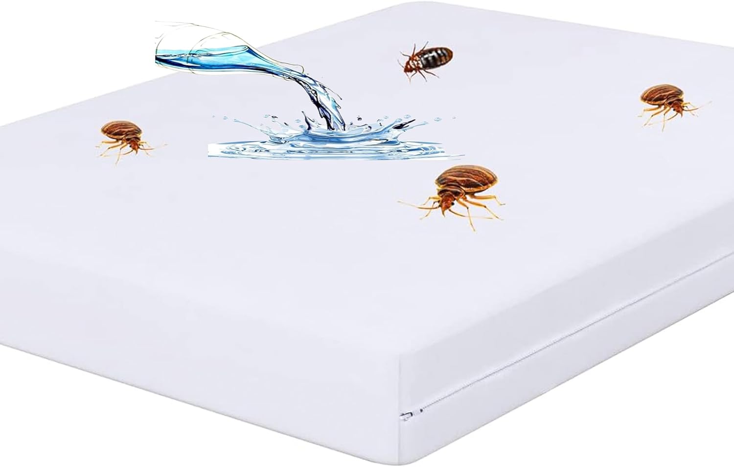 IMFAA Fully Zipper Encasement Anti Bug Bed, Anti allergy and fully waterproof Do...