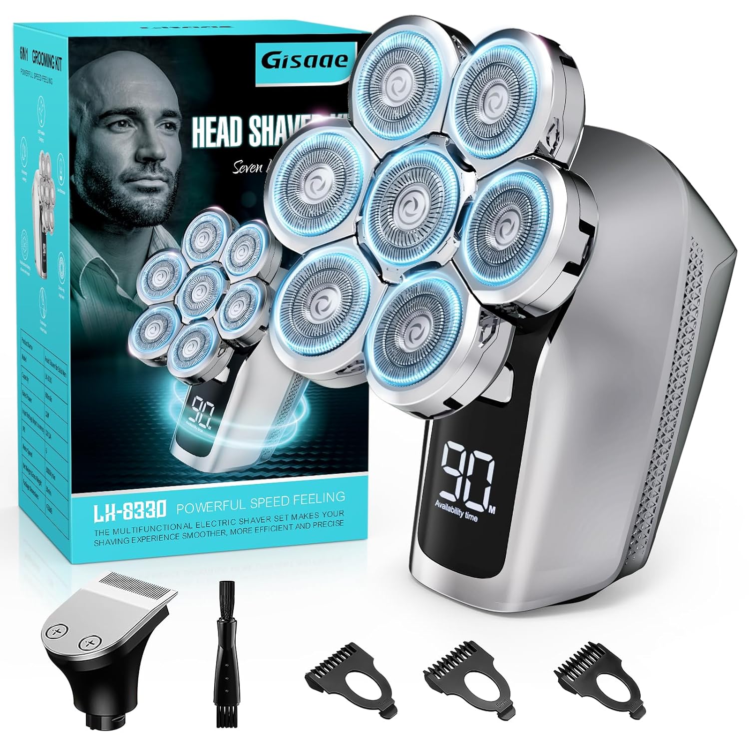 Head Shavers for Bald Men, Upgraded 7D Electric Razor for Men Cordless Rechargea...