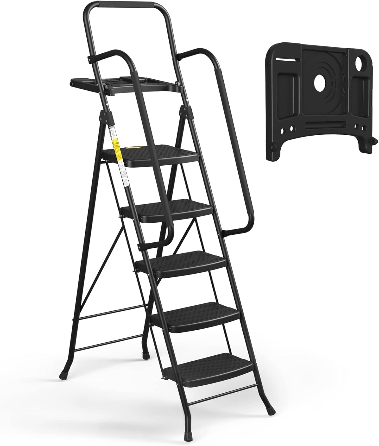 HBTower Step Ladder, Folding Step Stool with Wide Anti-Slip Pedal, Sturdy Steel...