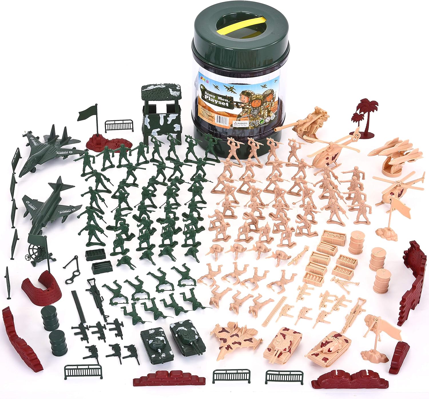 JOYIN 164 Pcs Military Soldier Playset Army Men Ac...