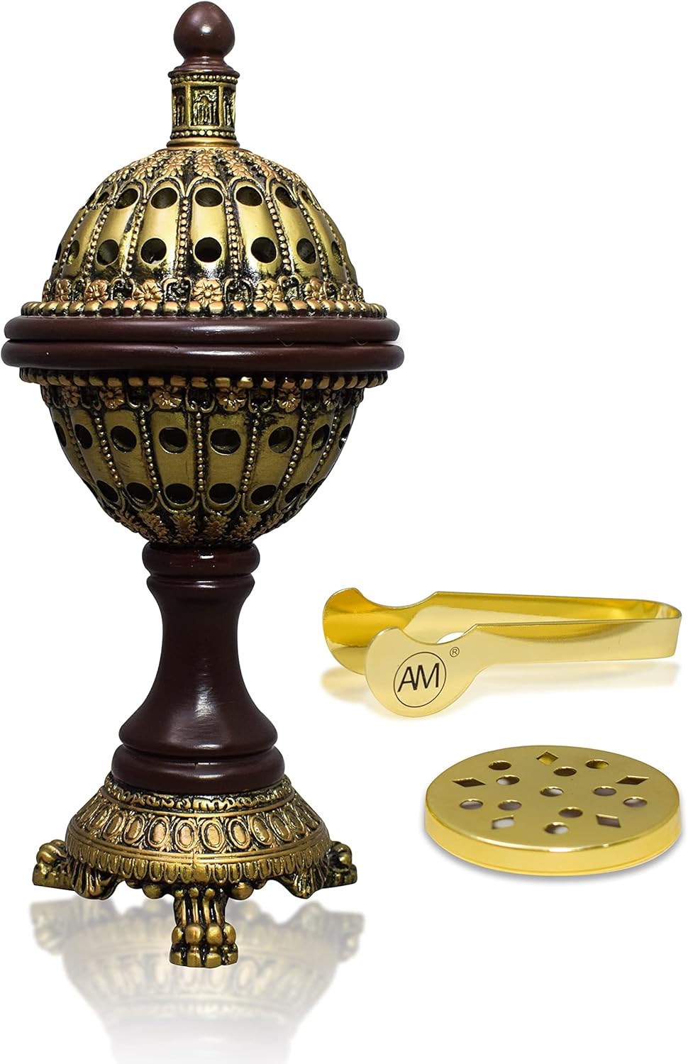 AM Lux Globe Incense Burner - Bakhoor Cone Holders | Insence bukhoor Burners| Fr...