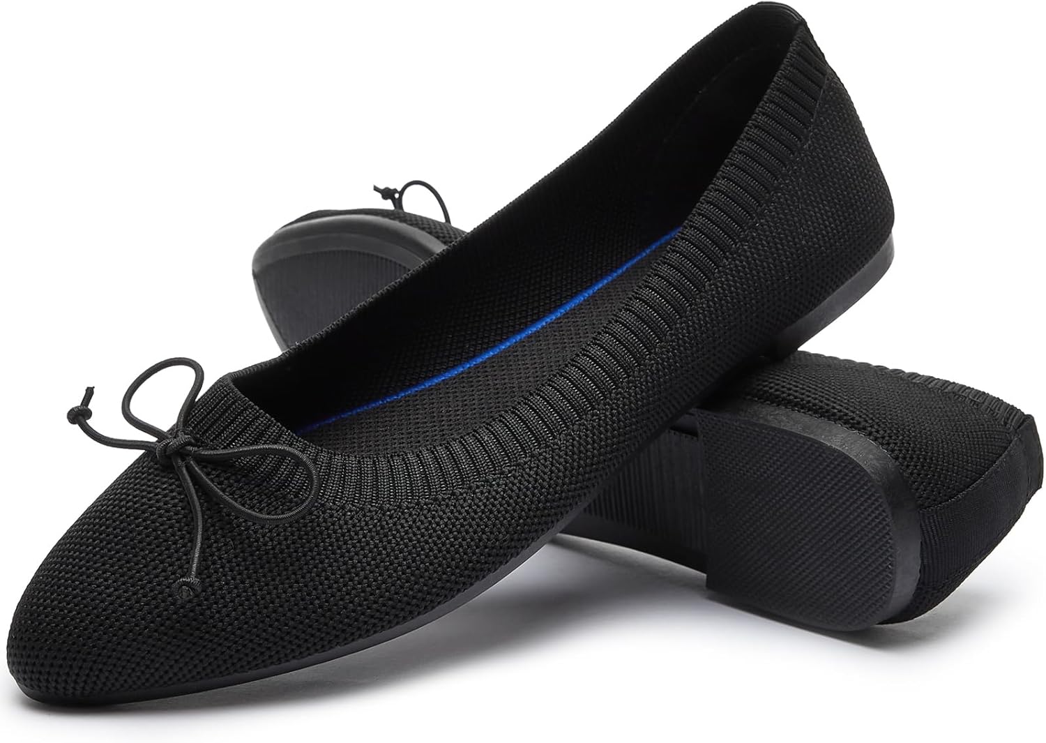 Shupua Women's Flats Black Flats Shoes Pointed Toe Ballet Flats Comfortable Bow...