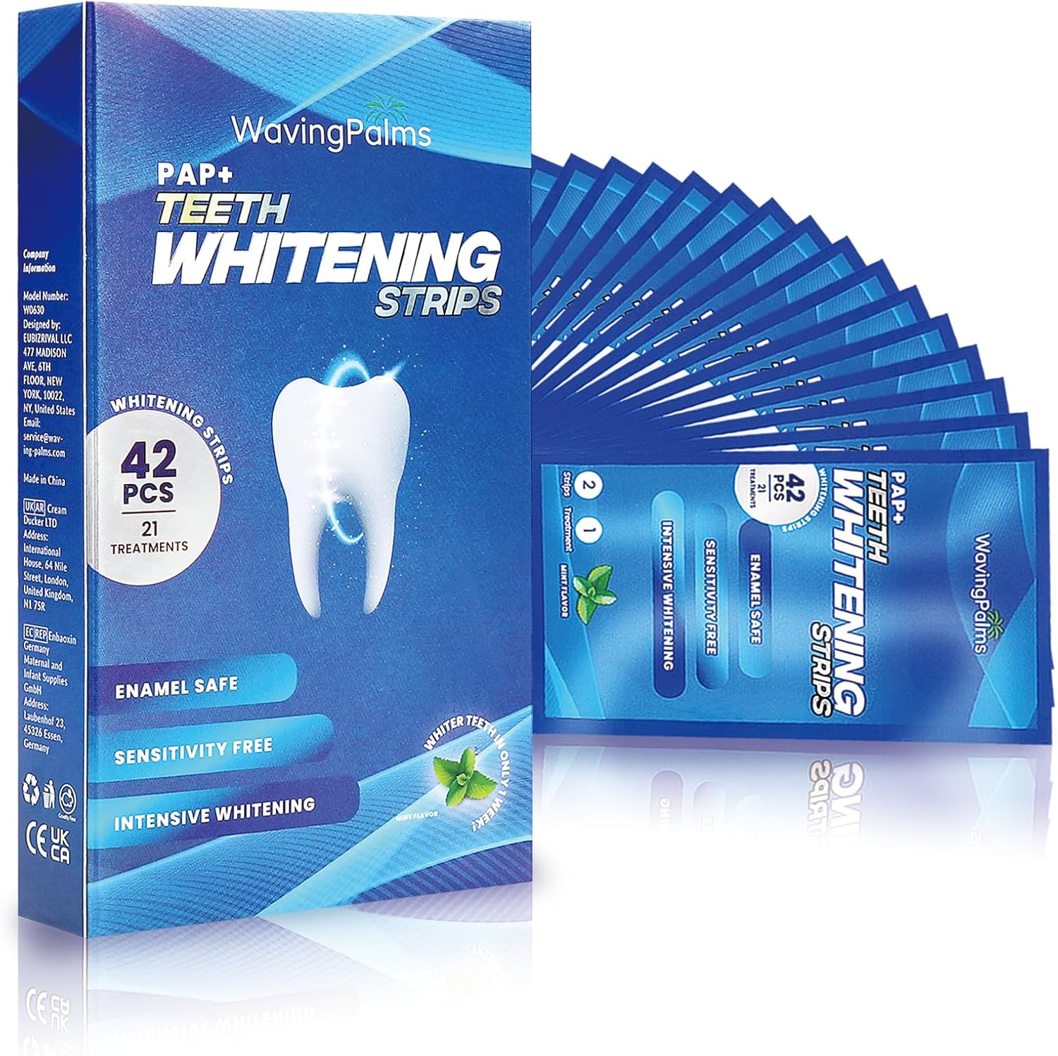 Whitening Strips Kit for Sensitive Teeth: Professional Dental Whitening Set - 21...