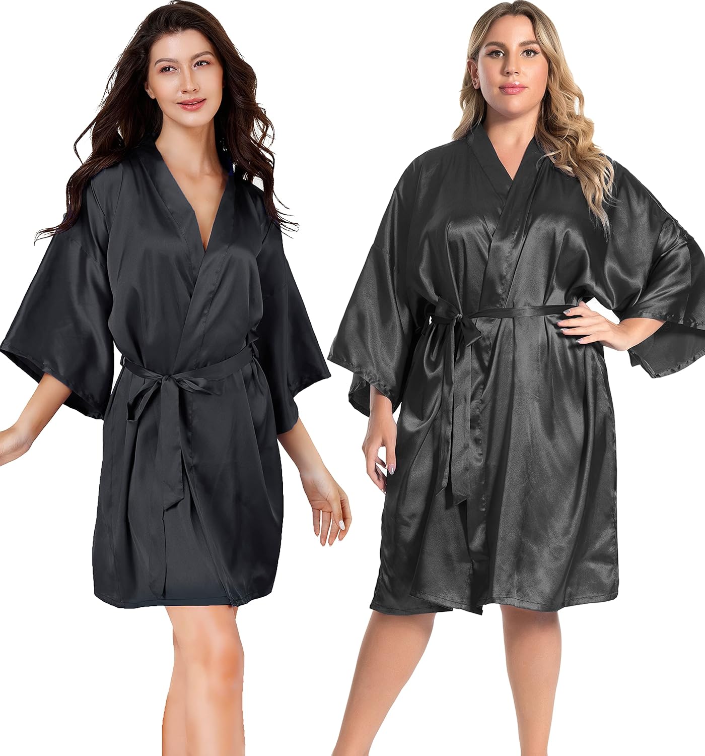 EPLAZA Women Silky Satin Robe Wedding Bridal Party Bride Bridesmaid Robes Kimono...