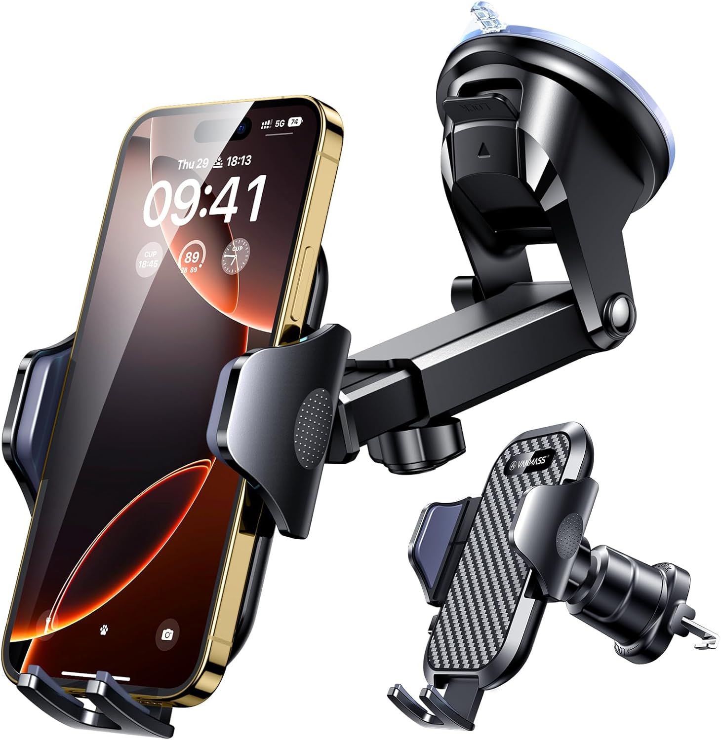VANMASS Ultimate Military-Grade Car Phone Holder 2025 【85+LBS Strongest Suction...