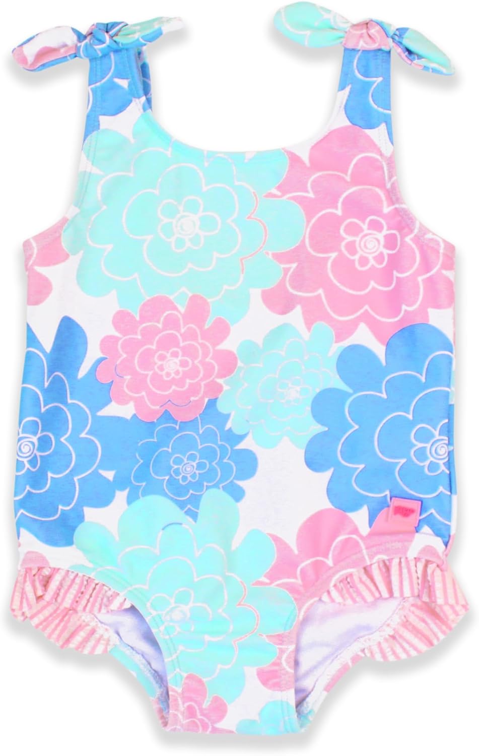 RuffleButts® Baby/Toddler Girls Ruffle Strap One Piece Swimsuit w/UPF 50+ Sun Pr...