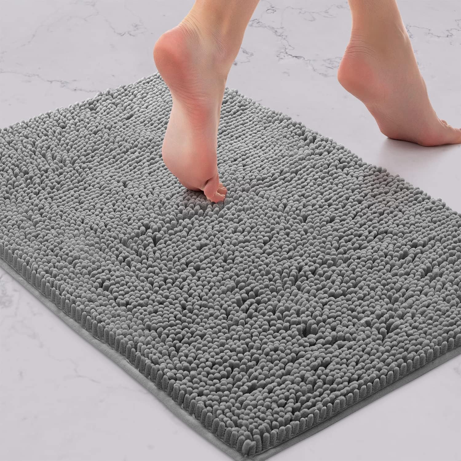 LuxUrux Bath Mat - AS-SEEN-ON-TV - Extra-Soft Plush Bath Shower Bathroom Rug, 1'...