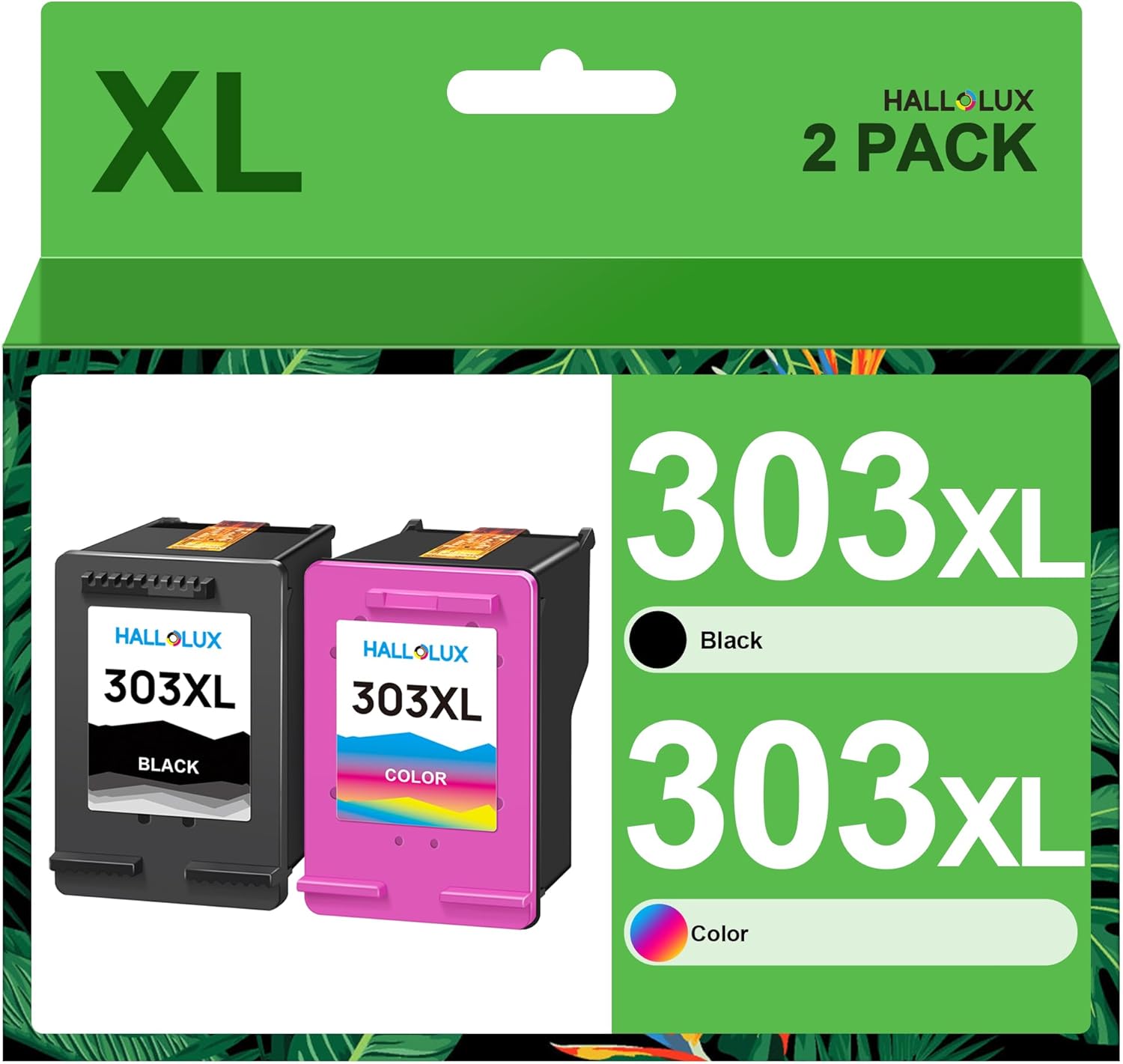 HALLOLUX 303XL High Yield Remanufactured Ink Cartridge Black and Tri-colour Comb...