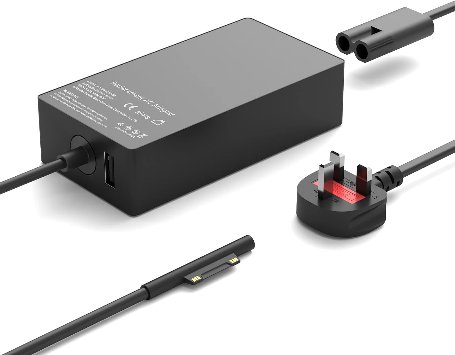 65W Surface Pro Charger Compatible with Microsoft Surface Pro Laptop Charger UK,...