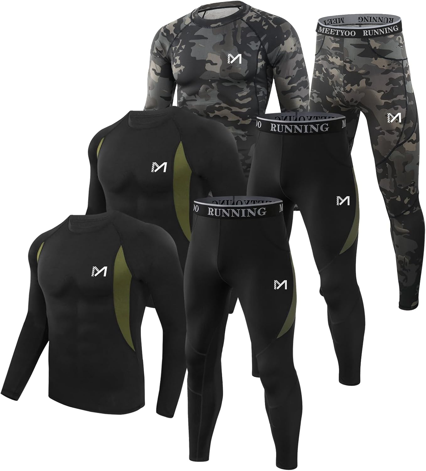Thermal Underwear for Men, Winter Gear Long Johns Base Layer Top and Bottom Set...