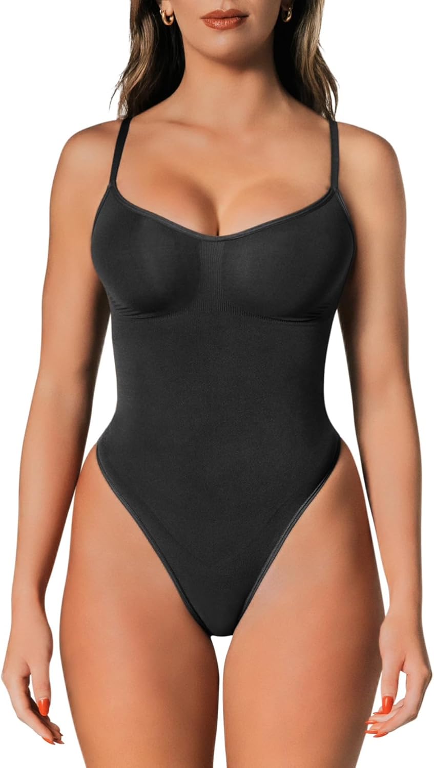 Shapewear Tummy Control Bodysuit Thong or Brief: Sculpting Shaper Tank Top Bodys...