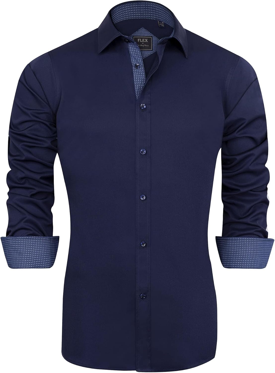 J.VER Men's Dress Shirts Long Sleeve Business Regular Fit Wedding Work Non Iron...