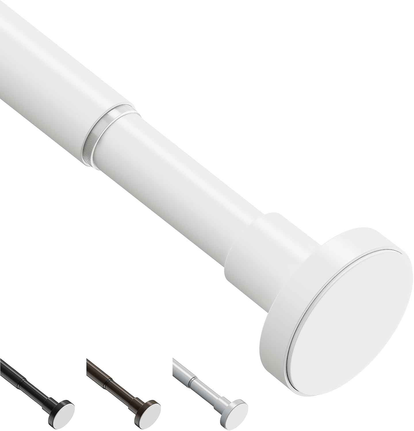 WELDUN Curtain Tension Rod Extendable, 46-226CM No Drill Telescopic Shower Curta...