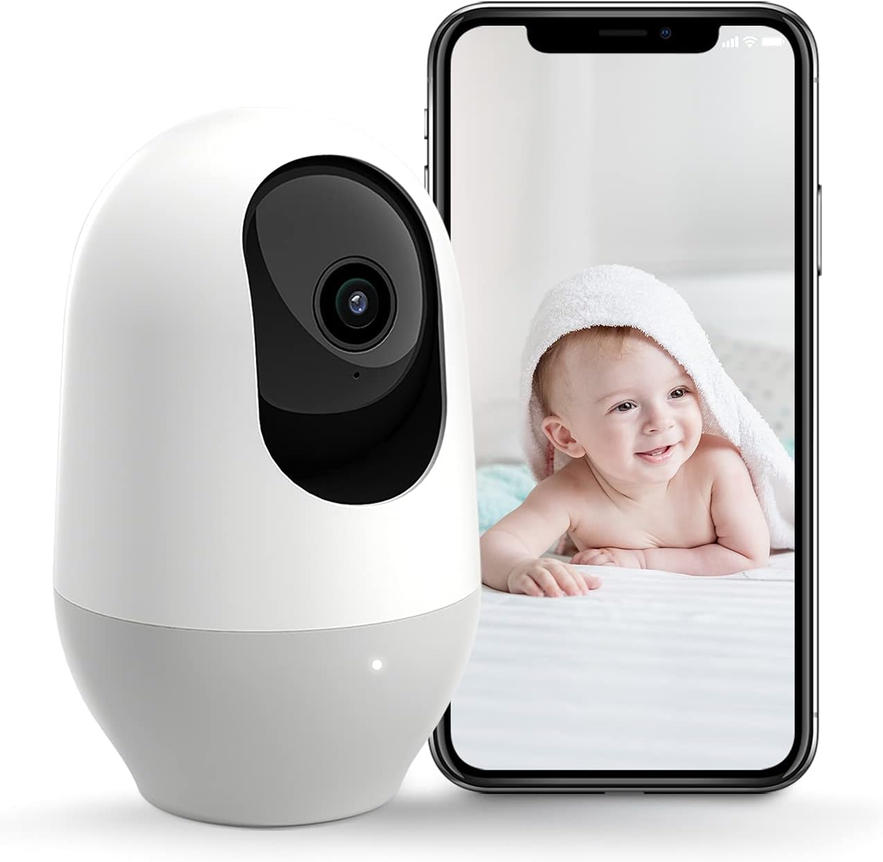 nooie Baby Monitor WiFi Baby Monitor with Camera 360-degree Baby Camera with 2K...